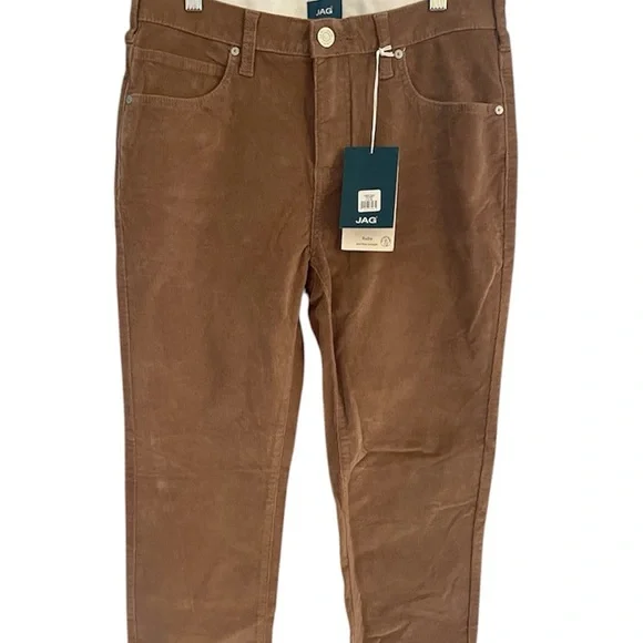Jag Jeans Ruby NWT Mid Rise Straight Leg Corduroy Pants Size 8 Beige - Picture 2 of 13